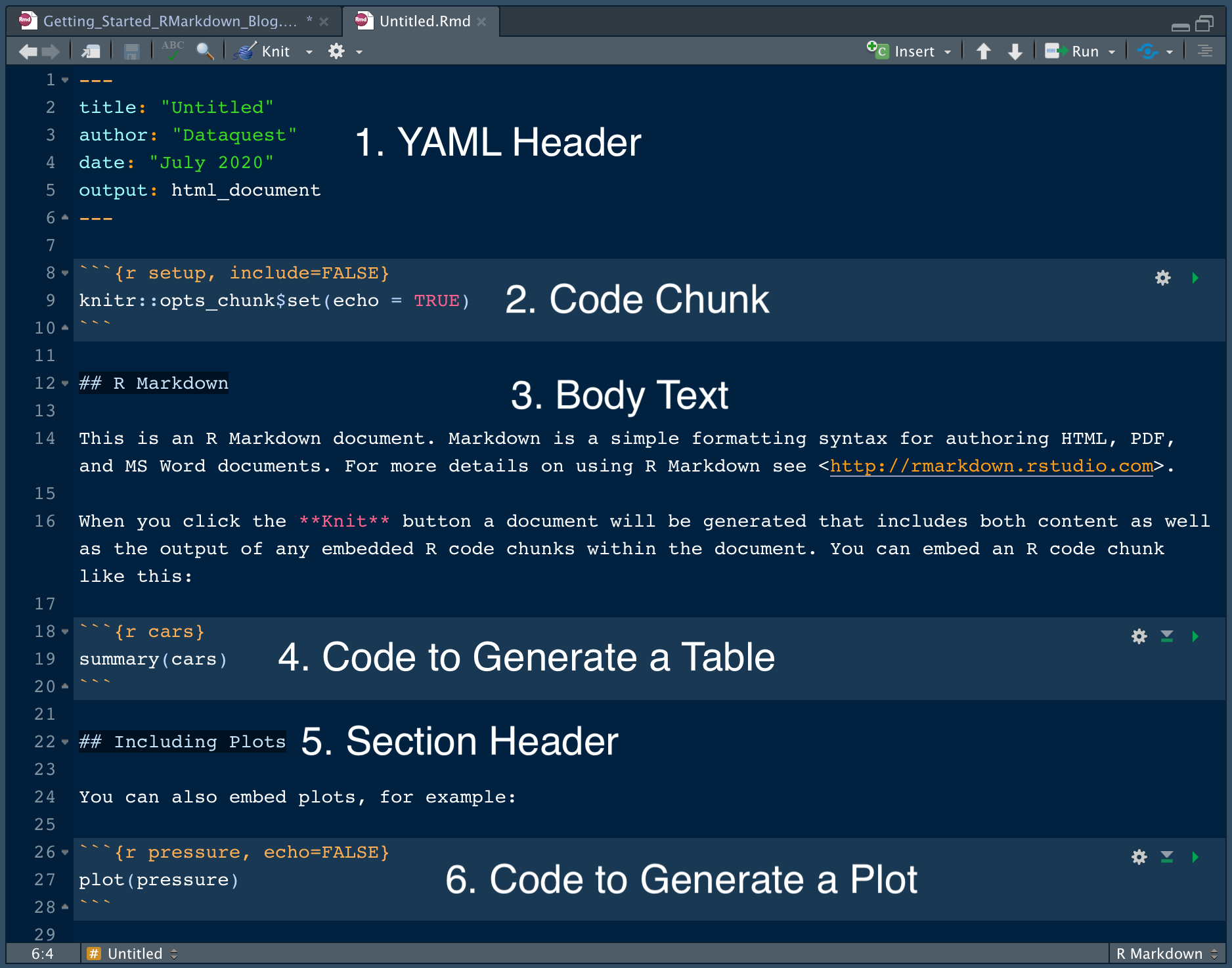 table in r markdown